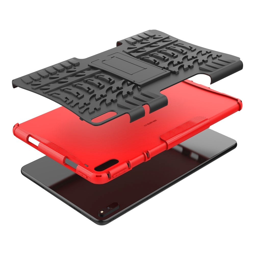 Huawei MatePad 11 Håndværker Cover m. Dæk Design & Ståfunktion - Sort & Rød