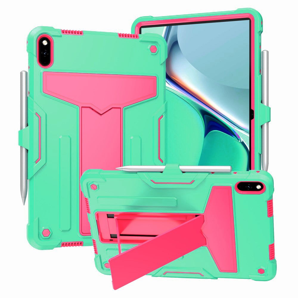 Huawei MatePad 11 Håndværker Cover m. Kickstand & Penholder - Cyan & Pink
