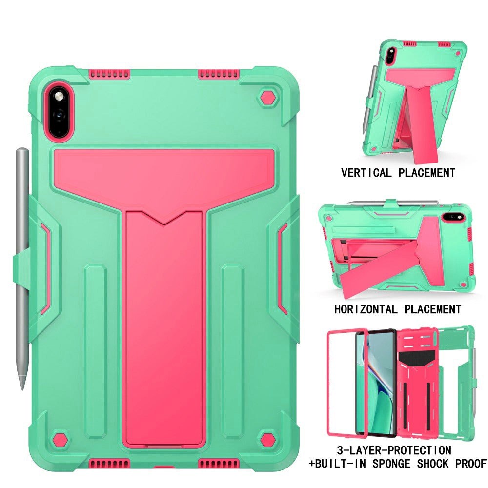 Huawei MatePad 11 Håndværker Cover m. Kickstand & Penholder - Cyan & Pink