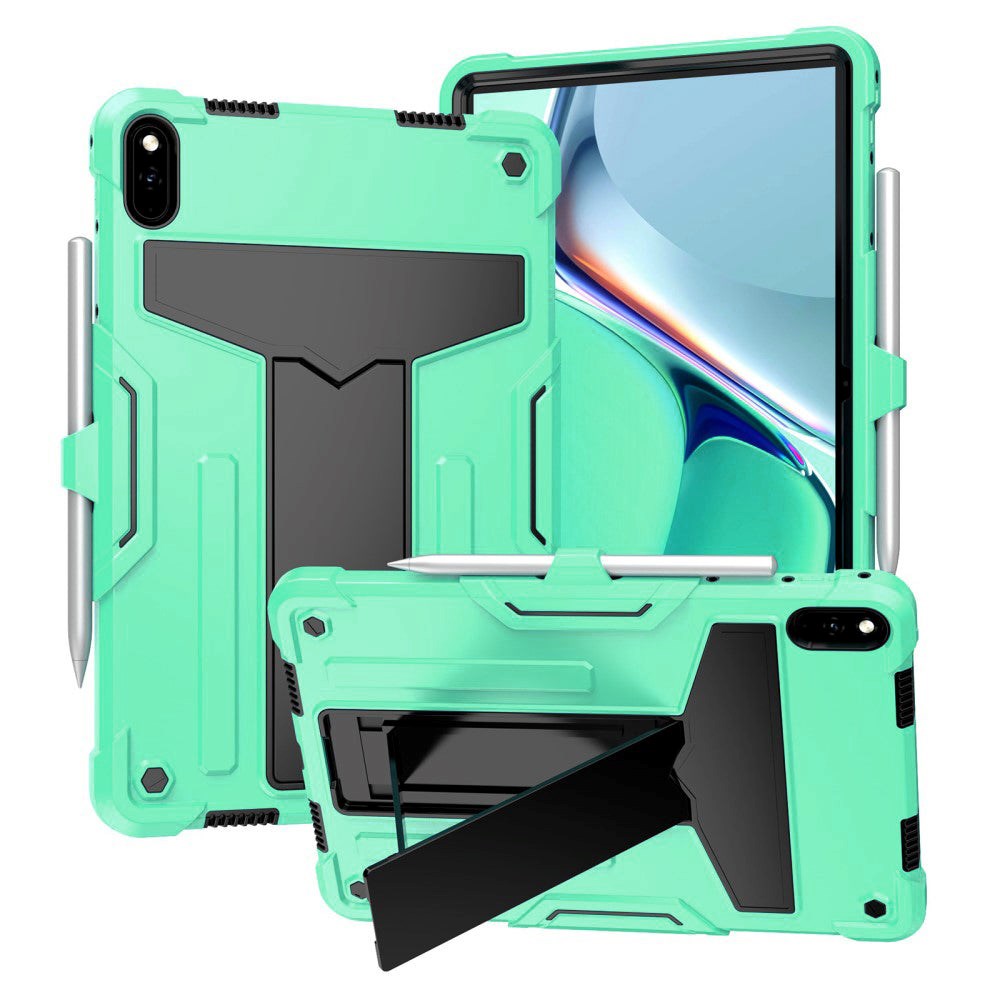 Huawei MatePad 11 Håndværker Cover m. Kickstand & Penholder - Cyan & Sort