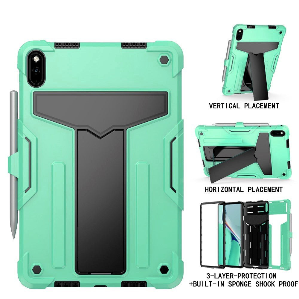 Huawei MatePad 11 Håndværker Cover m. Kickstand & Penholder - Cyan & Sort