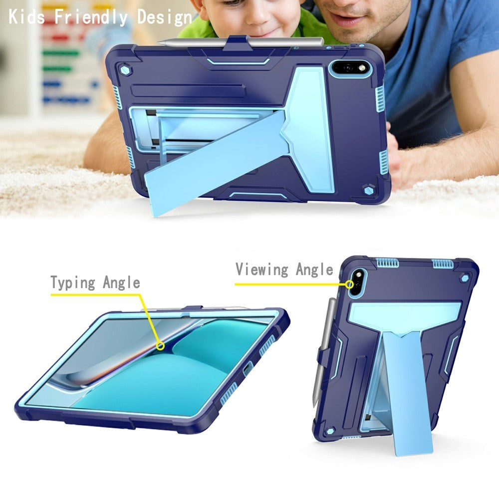 Huawei MatePad 11 Håndværker Cover m. Kickstand & Penholder - Mørkeblå & Lyseblå