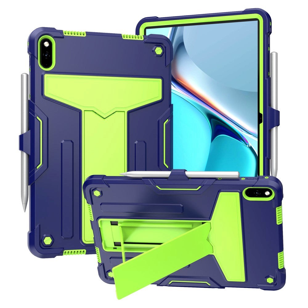 Huawei MatePad 11 Håndværker Cover m. Kickstand & Penholder - Mørkeblå & Grøn