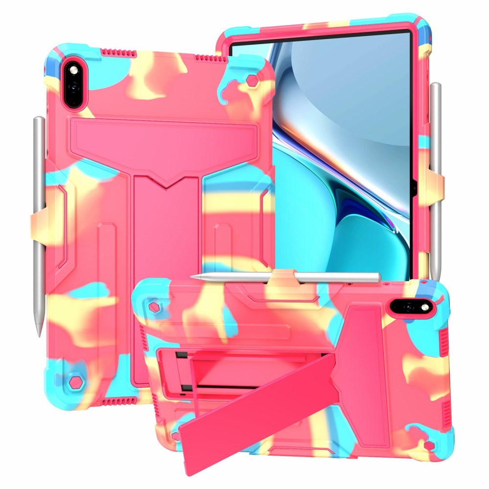 Huawei MatePad 11 Håndværker Cover m. Kickstand & Penholder - Pink Mønster