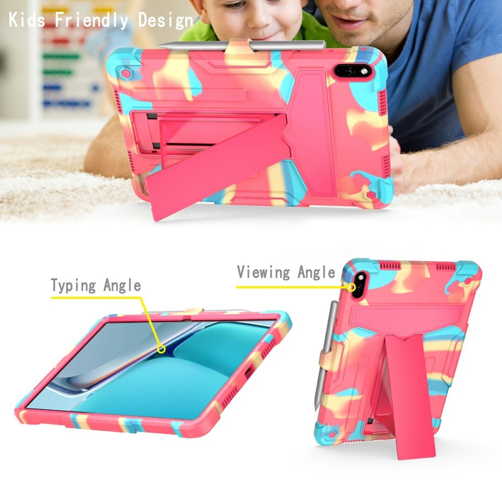 Huawei MatePad 11 Håndværker Cover m. Kickstand & Penholder - Pink Mønster