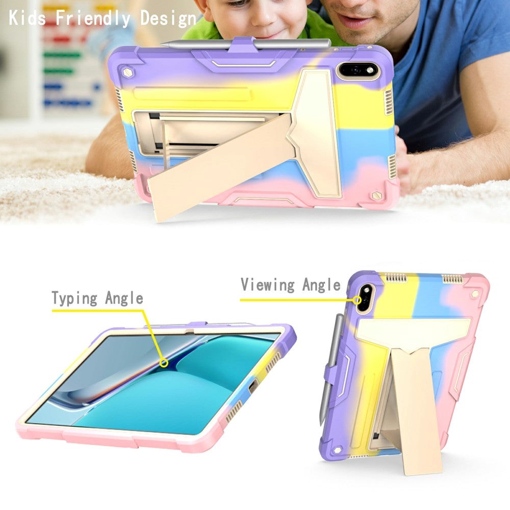 Huawei MatePad 11 Håndværker Cover m. Kickstand & Penholder - Pastelfarver