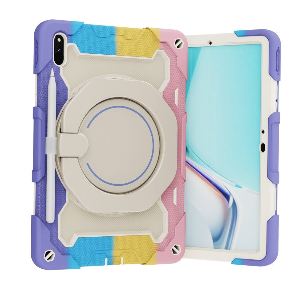 Huawei MatePad 11 Håndværker Cover m. Ståfunktion, Håndholder & Penholder - Hvid / Multi