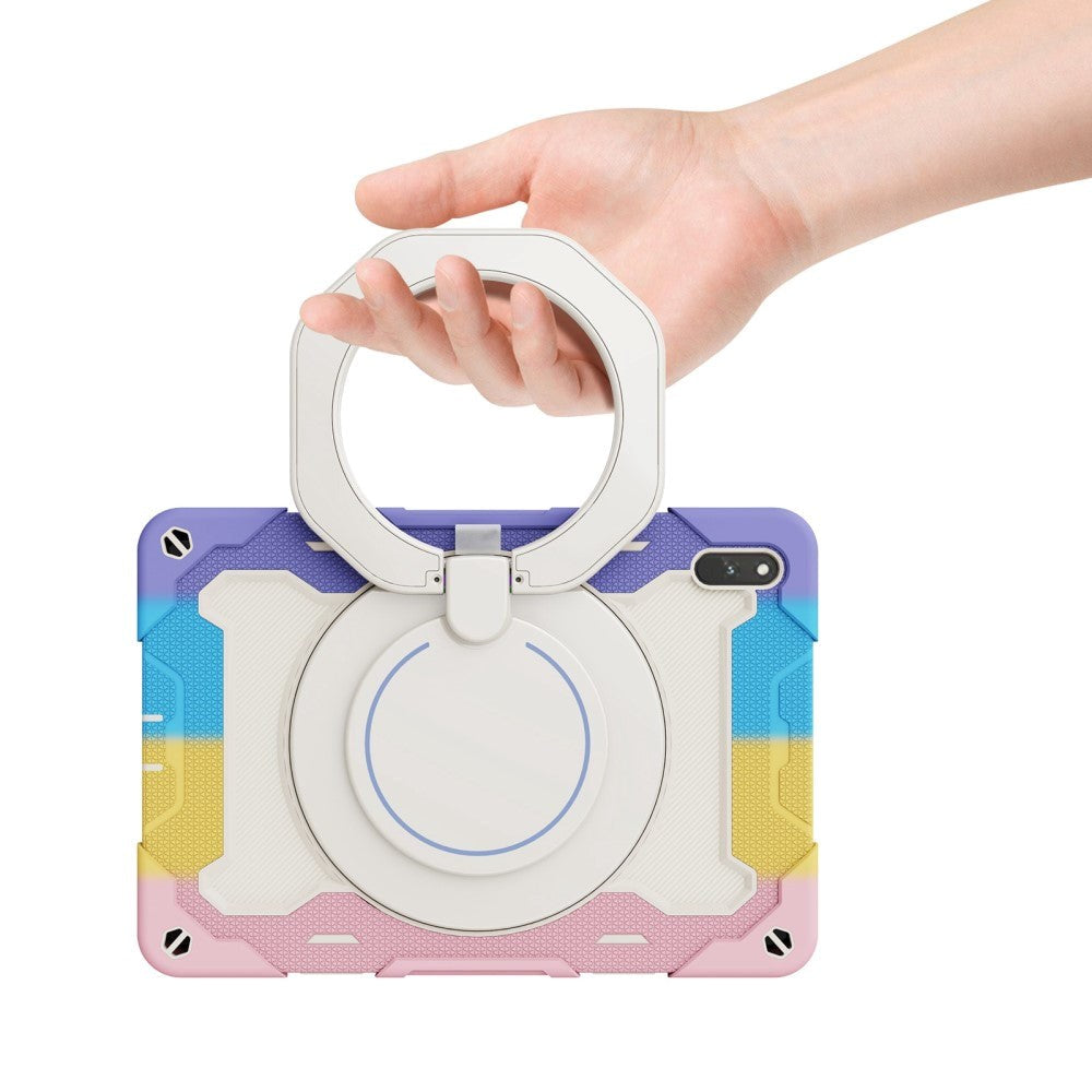 Huawei MatePad 11 Håndværker Cover m. Ståfunktion, Håndholder & Penholder - Hvid / Multi