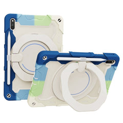 Huawei MatePad 11 Håndværker Cover m. Ståfunktion, Håndholder & Penholder - Hvid / Blå