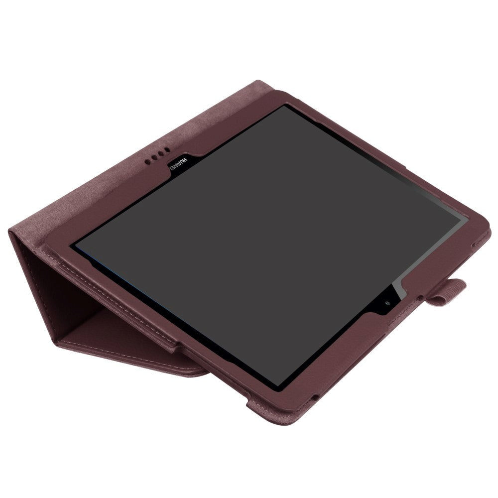 Huawei MediaPad T3 10 9.6" Læder Cover m. Flipstand Brun