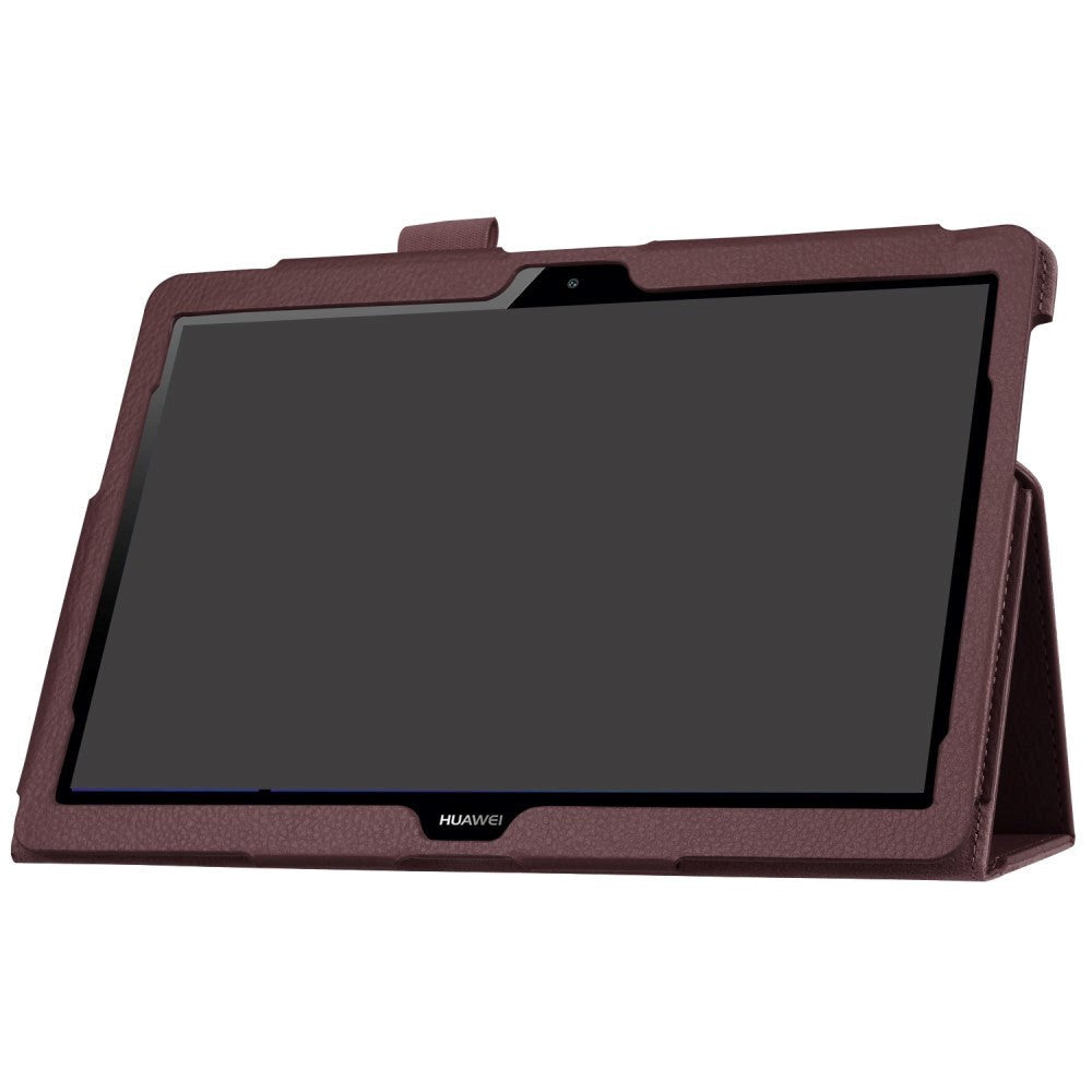 Huawei MediaPad T3 10 9.6" Læder Cover m. Flipstand Brun