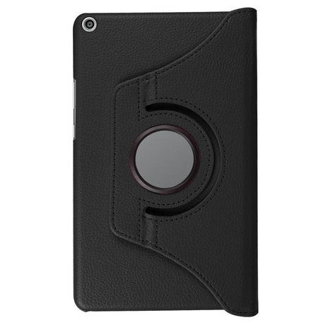 Huawei MediaPad T3 8" Cover - Læder Cover m. 360 Graders Ståfunktion Sort