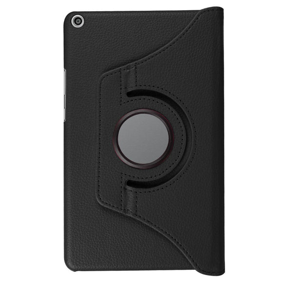 Huawei MediaPad T3 8" Cover - Læder Cover m. 360 Graders Ståfunktion Sort