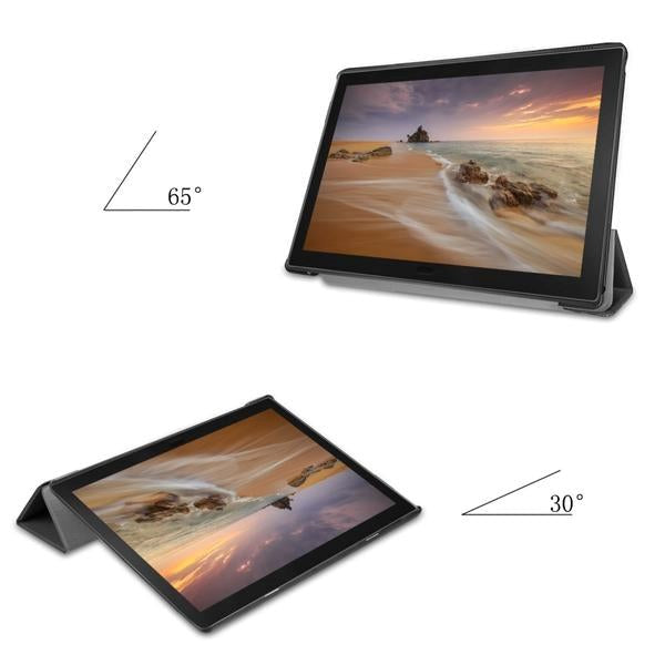 Lenovo Tab E10 Læder Cover m. Tri-fold Stand - Hvid