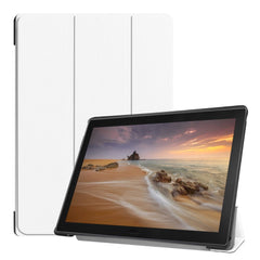 Lenovo Tab E10 Læder Cover m. Tri-fold Stand - Hvid