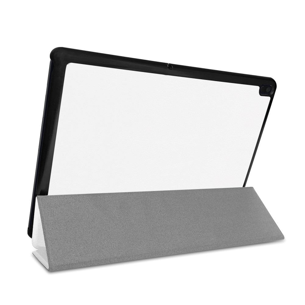Lenovo Tab E10 Læder Cover m. Tri-fold Stand - Hvid