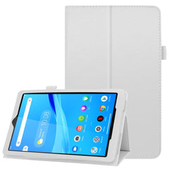 Lenovo Tab M8 (2nd Gen.) 8" Litchi Læder Cover m. Ståfunktion & Magnetluk - Hvid
