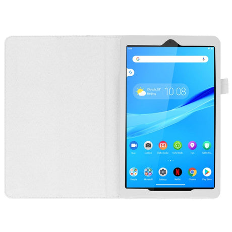 Lenovo Tab M8 (2nd Gen.) 8" Litchi Læder Cover m. Ståfunktion & Magnetluk - Hvid