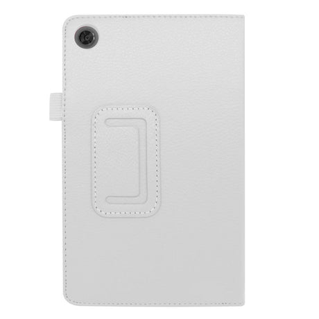 Lenovo Tab M8 (2nd Gen.) 8" Litchi Læder Cover m. Ståfunktion & Magnetluk - Hvid