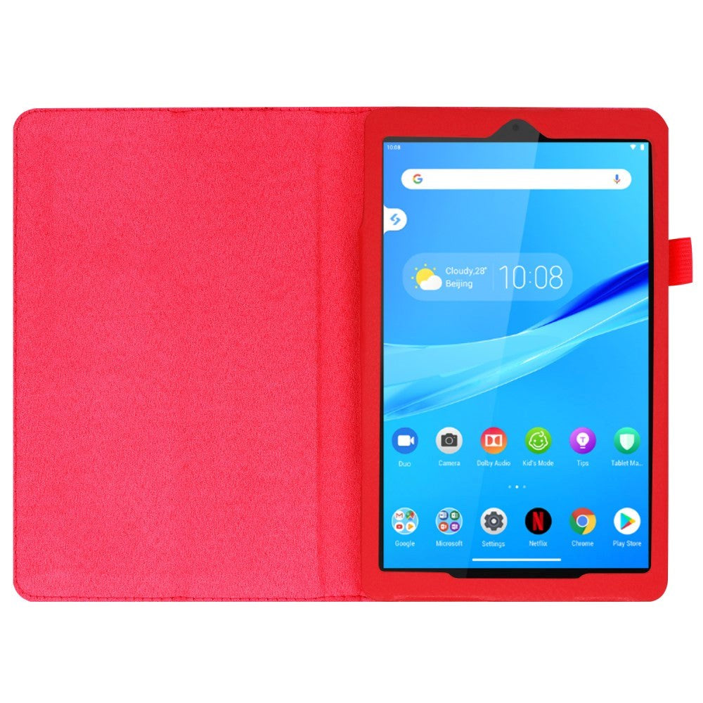 Lenovo Tab M8 (2nd Gen.) 8" Litchi Læder Cover m. Ståfunktion & Magnetluk - Rød