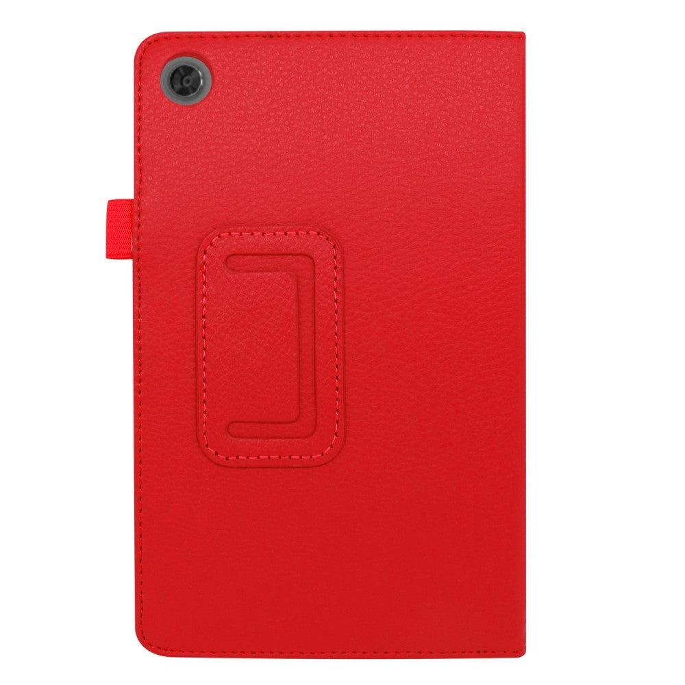 Lenovo Tab M8 (2nd Gen.) 8" Litchi Læder Cover m. Ståfunktion & Magnetluk - Rød