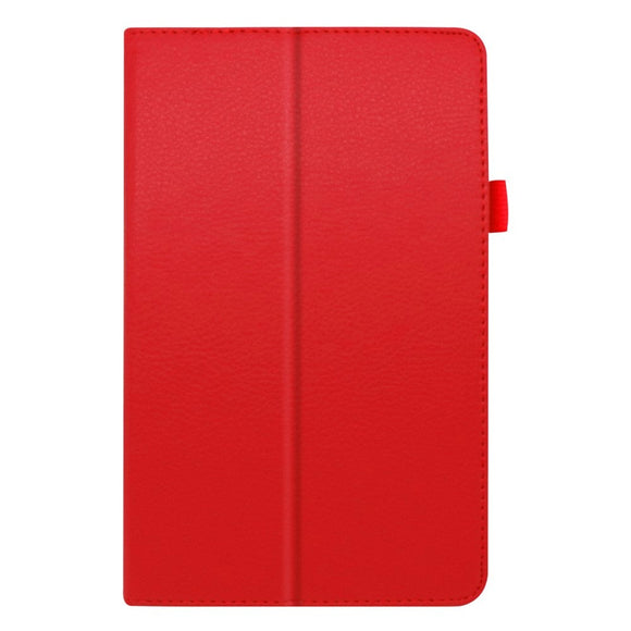 Lenovo Tab M8 (2nd Gen.) 8" Litchi Læder Cover m. Ståfunktion & Magnetluk - Rød