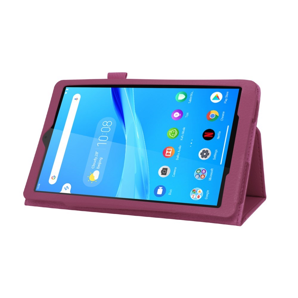 Lenovo Tab M8 (2nd Gen.) 8" Litchi Læder Cover m. Ståfunktion & Magnetluk - Lilla