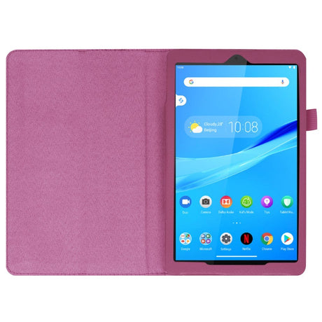 Lenovo Tab M8 (2nd Gen.) 8" Litchi Læder Cover m. Ståfunktion & Magnetluk - Lilla