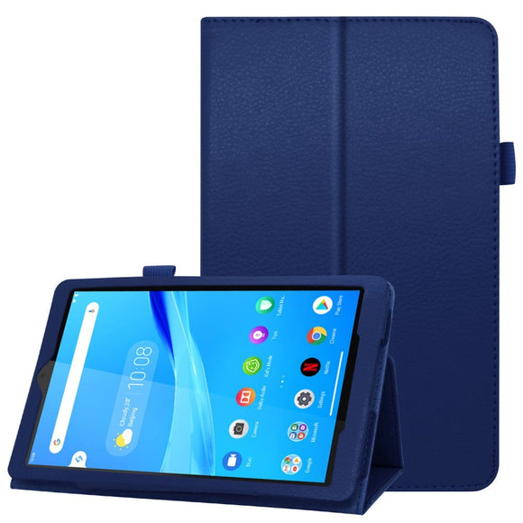 Lenovo Tab M8 (2nd Gen.) 8" Litchi Læder Cover m. Ståfunktion & Magnetluk - Blå