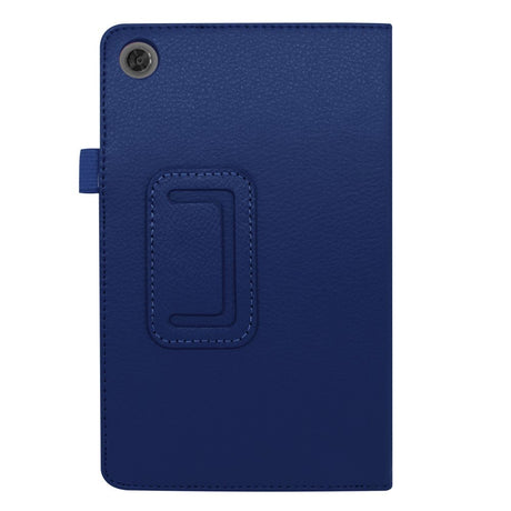 Lenovo Tab M8 (2nd Gen.) 8" Litchi Læder Cover m. Ståfunktion & Magnetluk - Blå