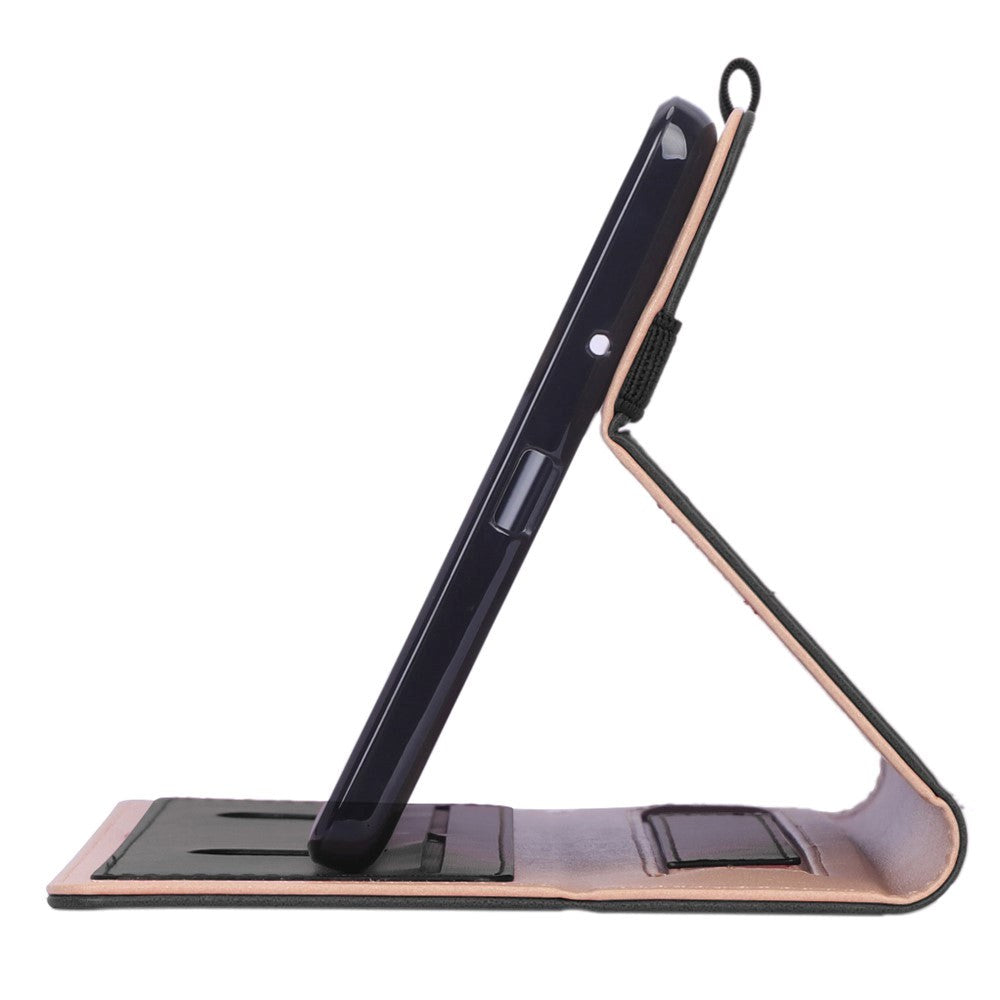 Lenovo Tab M8 (2nd. Gen) Læder Cover med Kortholder & Ståfunktion - Sort