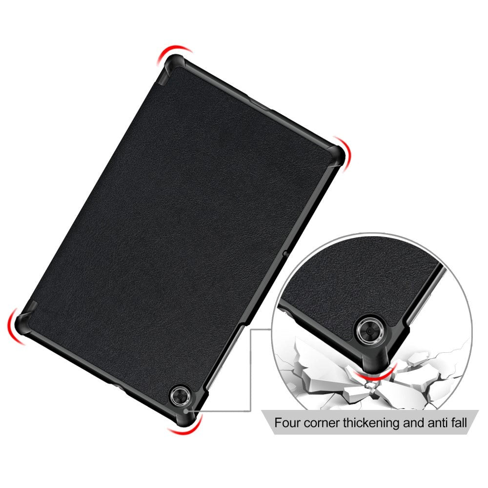 Lenovo Tab M10 FHD Plus (2. Gen.) 10.3" (TB-X606) Tri-Fold Læder Cover - Sort
