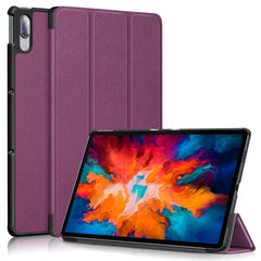 Lenovo Tab P11 Pro Tri-fold Flip Cover m. Vågeblus Funktion - Lilla