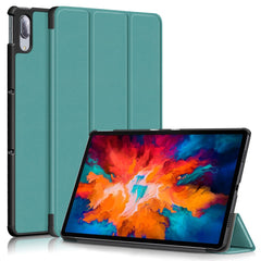 Lenovo Tab P11 Pro Tri-fold Flip Cover m. Vågeblus Funktion - Grøn