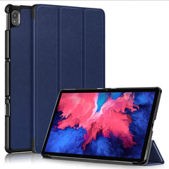 Lenovo Tab P11 / P11 (5G) / P11 Plus Tri-Fold Flip Cover m. Vågeblus Funktion - Blå