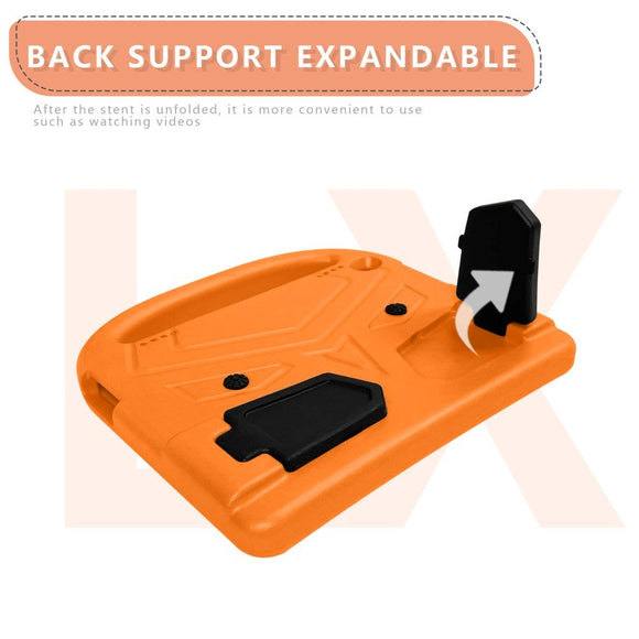 Lenovo Tab M10 HD 10.1" (TB-X505F) / FHD 10.1" (TB-X605) Børne Cover m. Kickstand - Orange