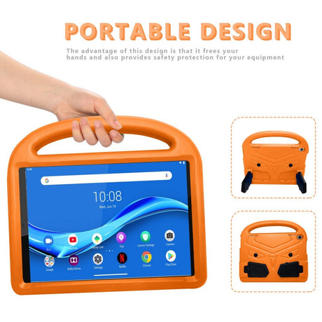 Lenovo Tab M10 HD 10.1" (TB-X505F) / FHD 10.1" (TB-X605) Børne Cover m. Kickstand - Orange