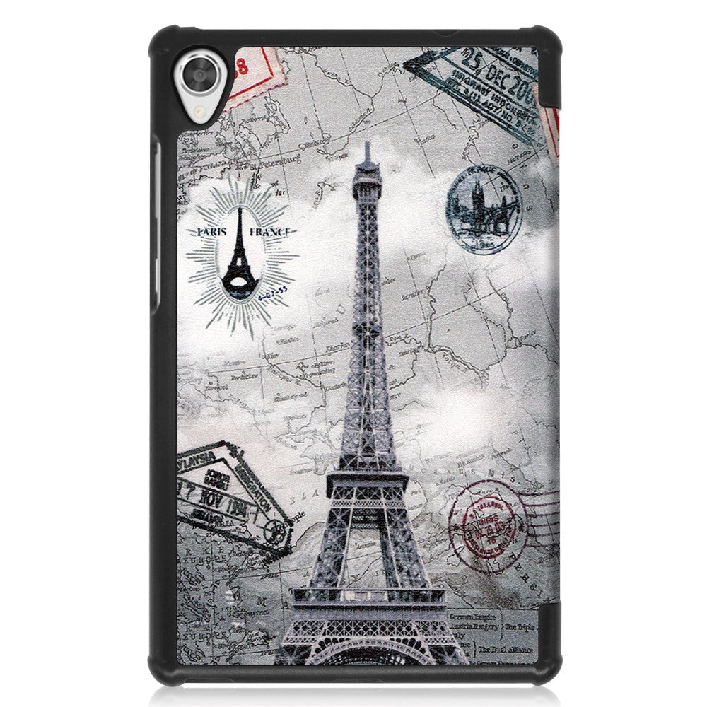 Lenovo Tab M8 (3rd Gen.) 8" Tri-fold Flip Cover m. Vågeblus Funktion - Eiffeltårnet