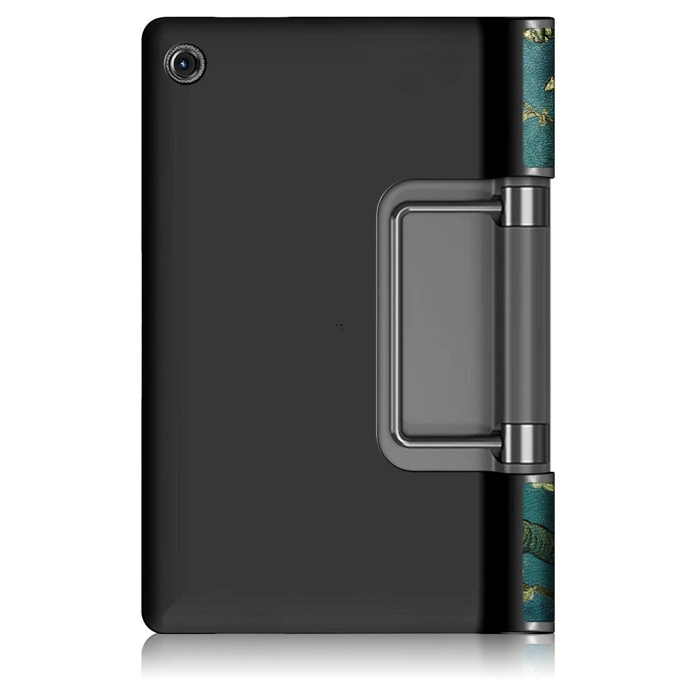 Lenovo Yoga Tab 11 Læder Cover m. Ståfunktion - Hvide Blomster
