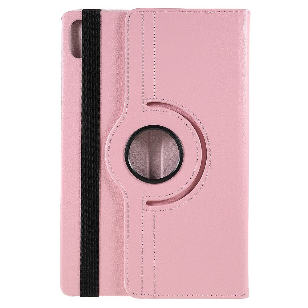 Lenovo Tab P12 Pro Læder Cover m. 360 Graders Standerfunktion - Lyserød