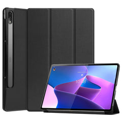 Lenovo Tab P12 Pro Tri-Fold Læder Cover - Sort