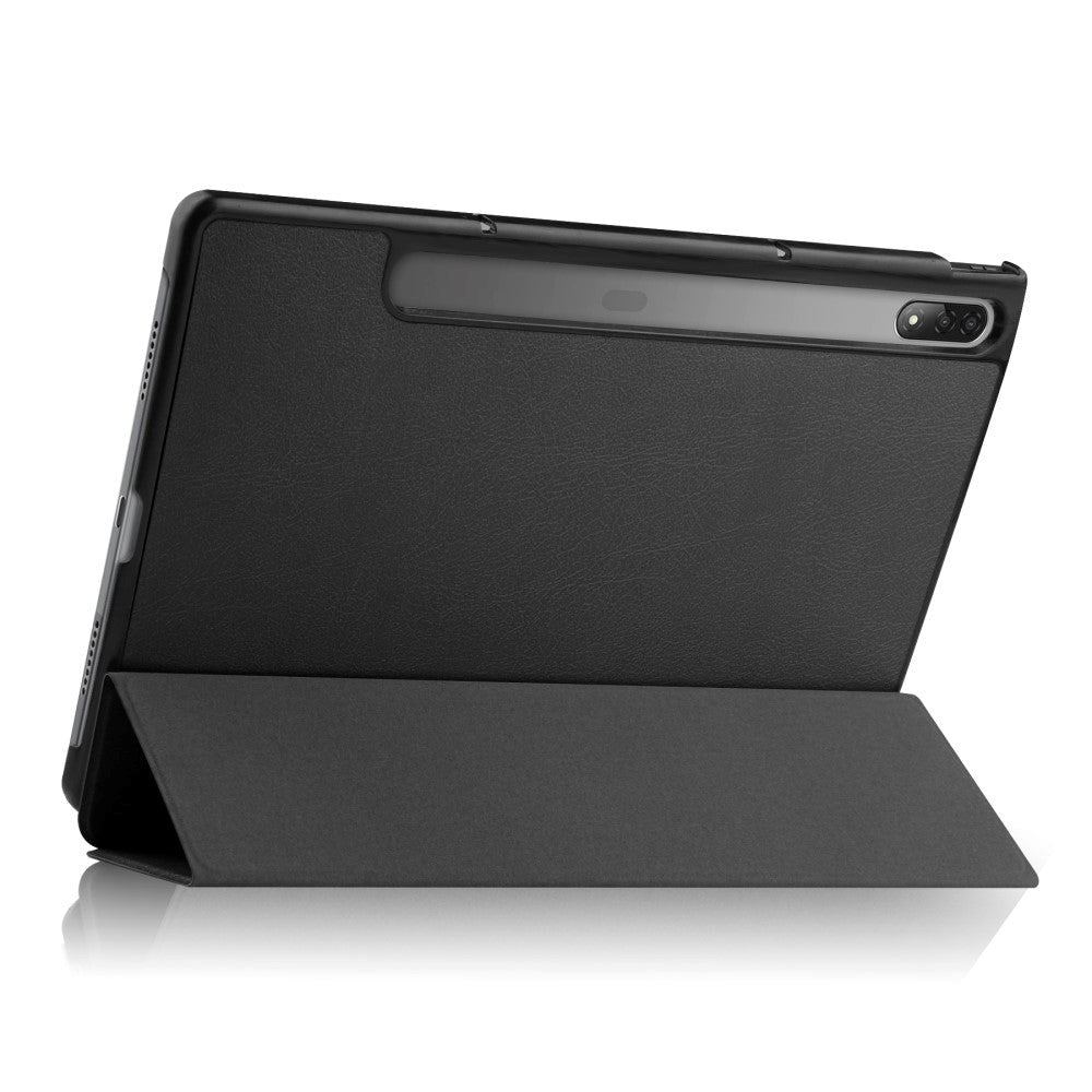 Lenovo Tab P12 Pro Tri-Fold Læder Cover - Sort