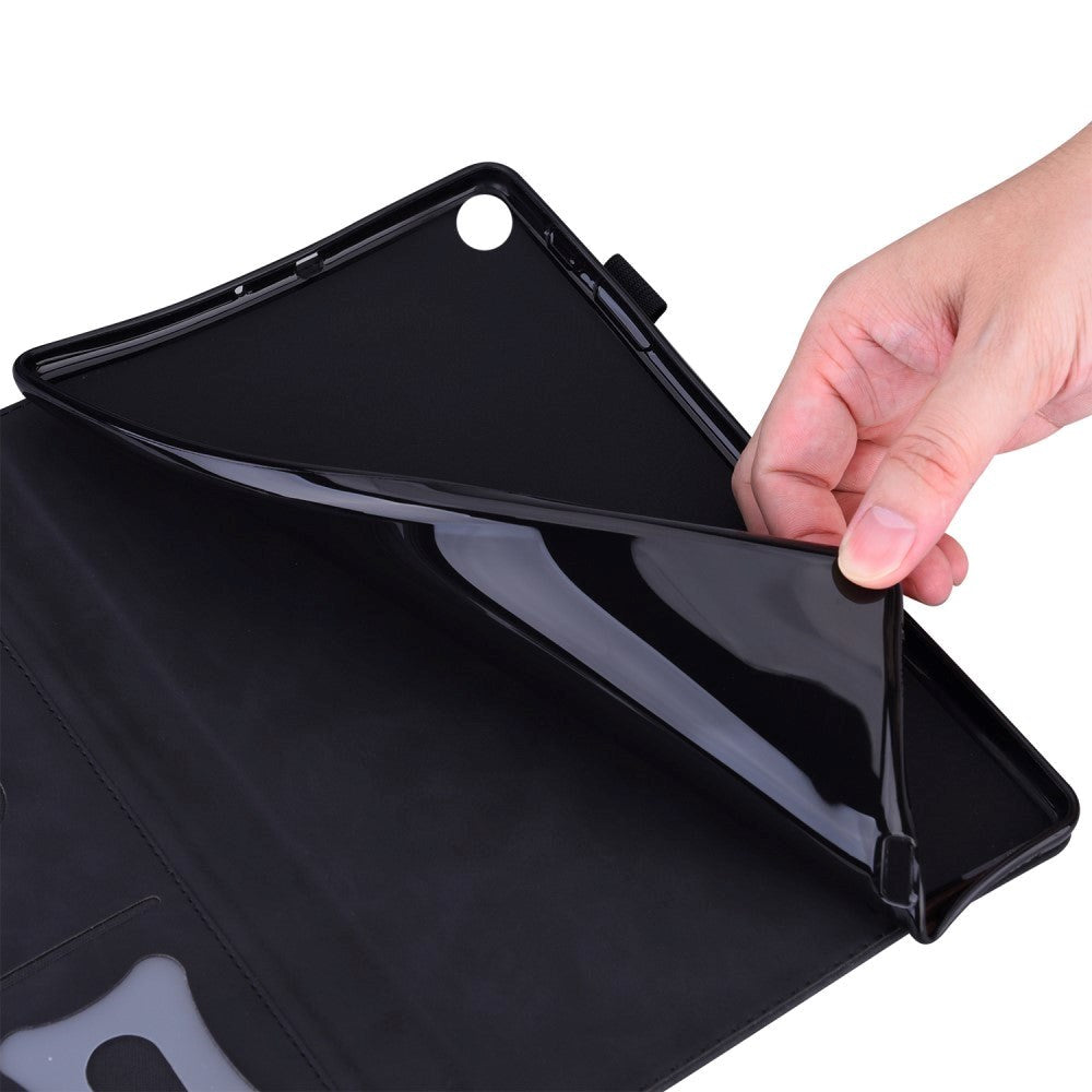 Lenovo Tab M10 FHD REL (TB-X605FC/LC) Læder Flip Cover m. Pencil Holder & Kortholder - Sort