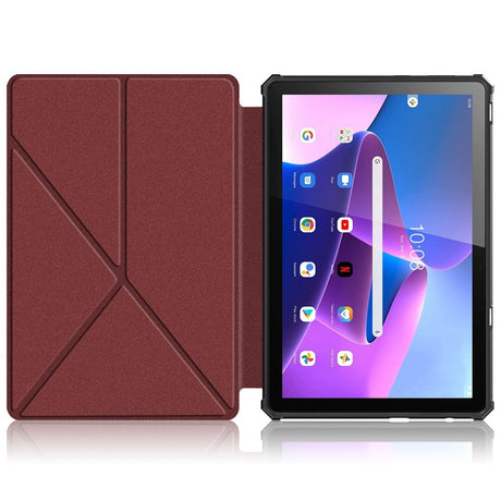 Lenovo Tab M10 (3. Gen) 10.1" (TB-328F/TB-328X) Fleksibelt Origami Cover - Rød