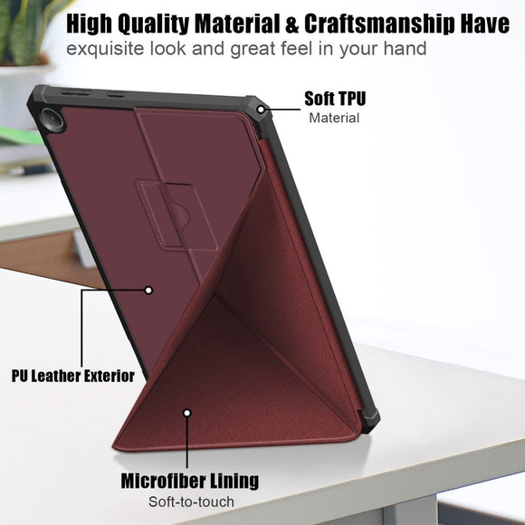 Lenovo Tab M10 (3. Gen) 10.1" (TB-328F/TB-328X) Fleksibelt Origami Cover - Rød