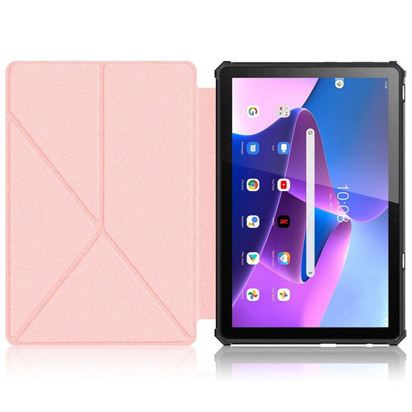 Lenovo Tab M10 (3. Gen) 10.1" (TB-328F/TB-328X) Fleksibelt Origami Cover - Lyserød