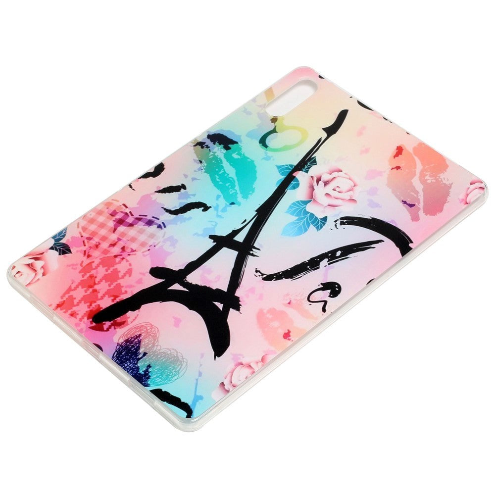 Lenovo Tab P11 Pro Bagside Cover - Fleksibelt Plastik - Rose Tårn