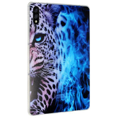 Lenovo Tab P11 Pro Bagside Cover - Fleksibelt Plastik - Blå Leopard