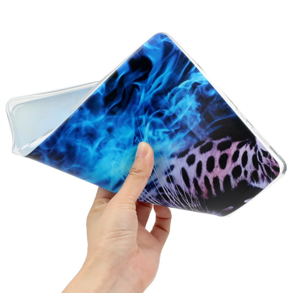 Lenovo Tab P11 Pro Bagside Cover - Fleksibelt Plastik - Blå Leopard