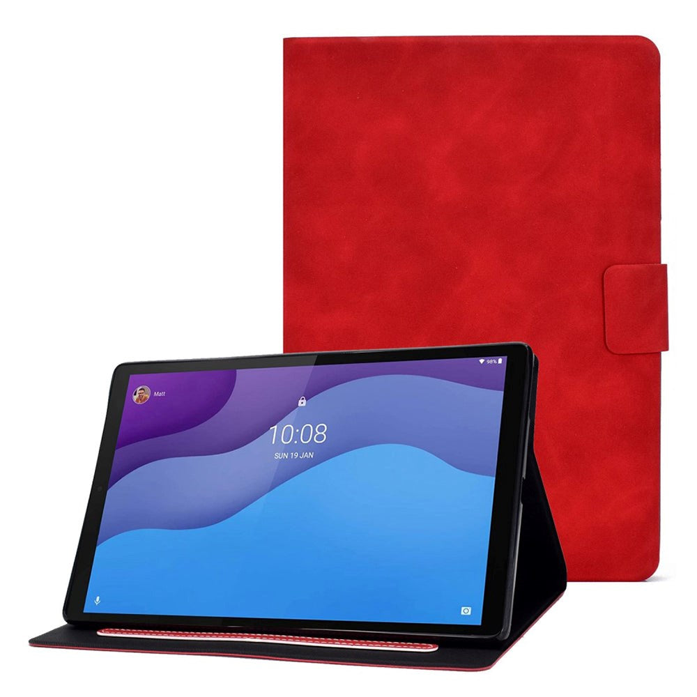 Lenovo Tab M10 (3. Gen) 10.1" (TB-328F/TB-328X) Læder Flip Cover m. Kortholder - Rød